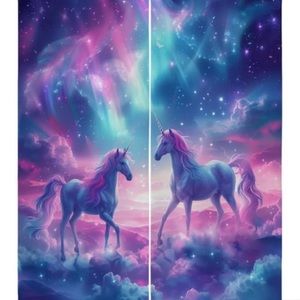 NIB beautiful unicorn galaxy, blackout curtains